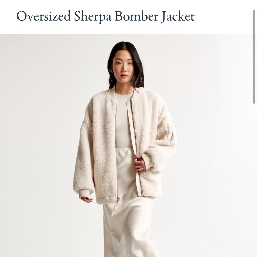 ISO: IN SEARCH OF: Abercrombie Oversized Sherpa Bomber Jacket